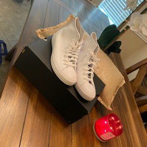 White Leather Converse  Size 9